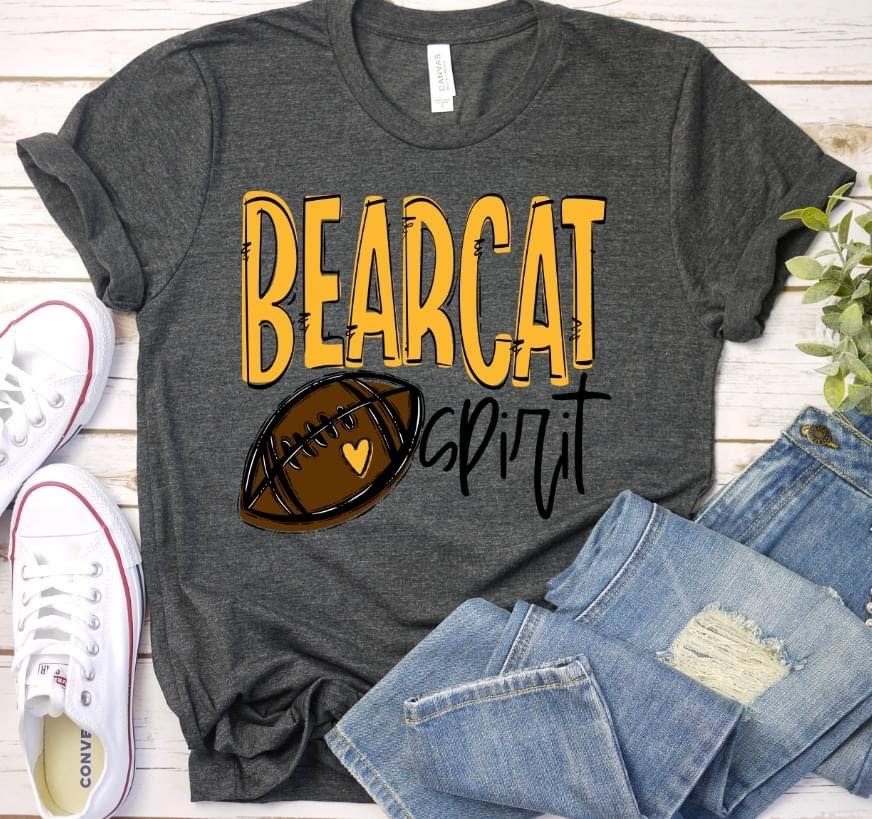 Bearcat Spirit Football DTF Print