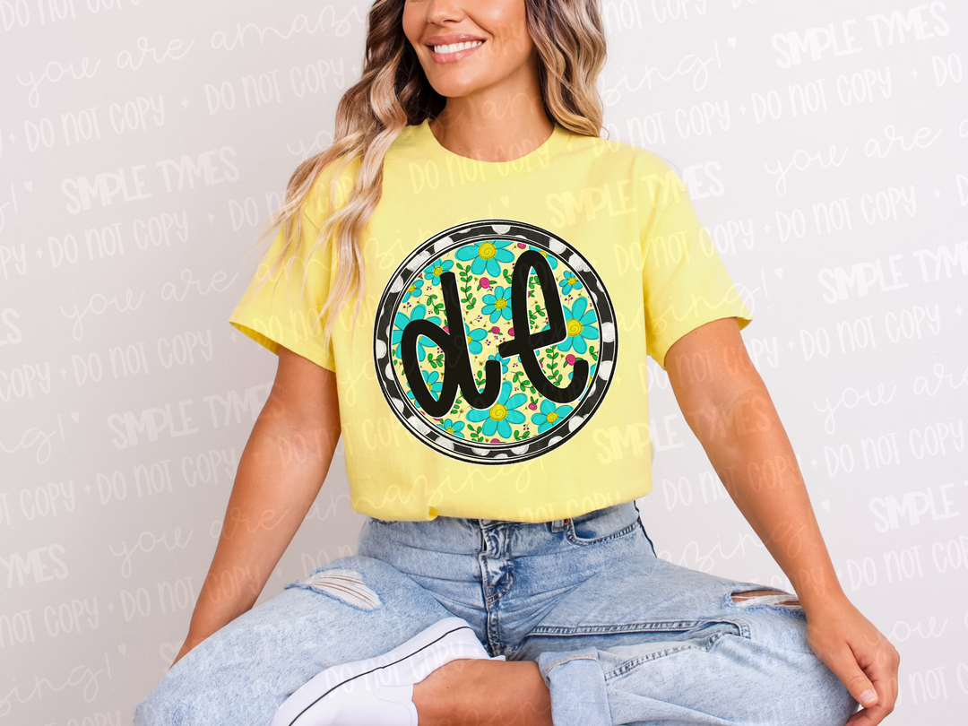 Floral Circle States DTF Prints
