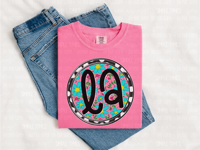 Floral Circle States DTF Prints
