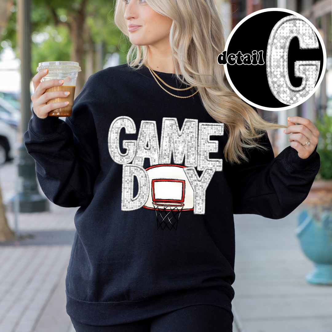 Game Day Faux Glitter Goal DTF Print