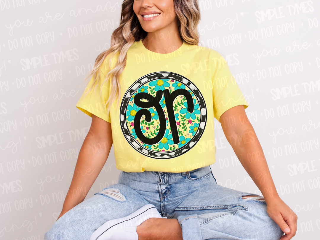 Floral Circle States DTF Prints