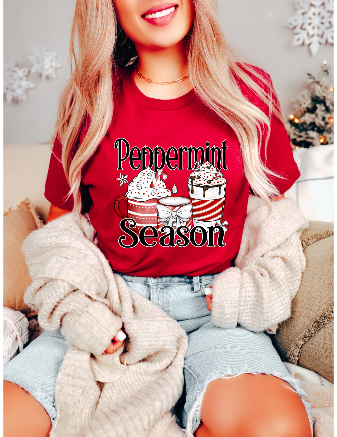 Peppermint Season DTF Print