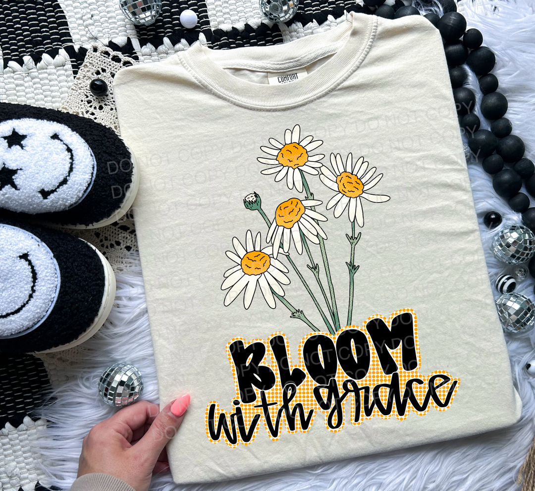 Bloom With Grace (Yellow Backing) DTF Print