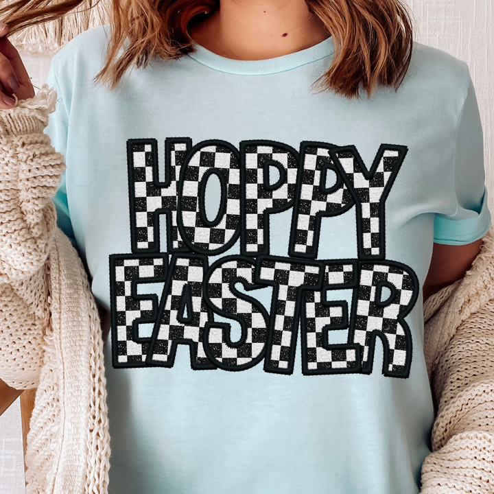 Hoppy Easter Faux Embroidery DTF Print