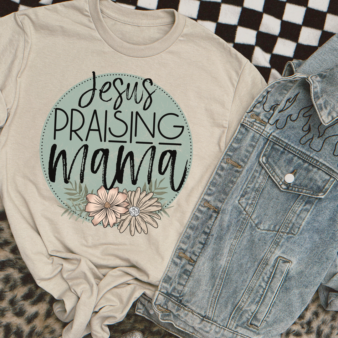 Jesus Praising Mama DTF Print