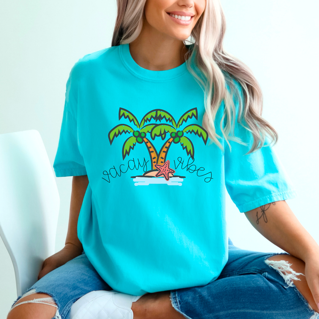 Vacay Vibes Palm Trees DTF Print