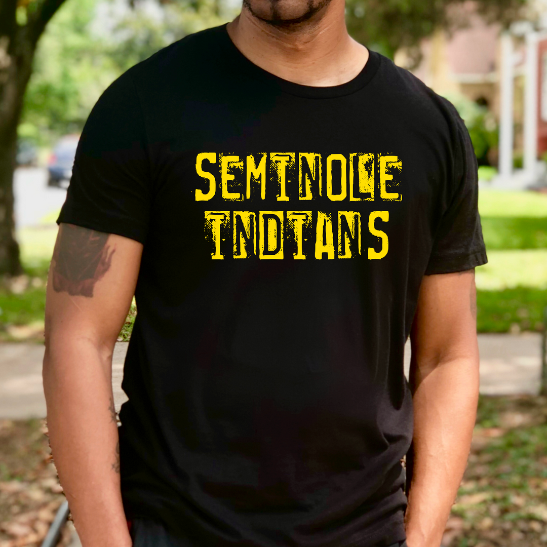 Seminole Indians Block Letter DTF Print