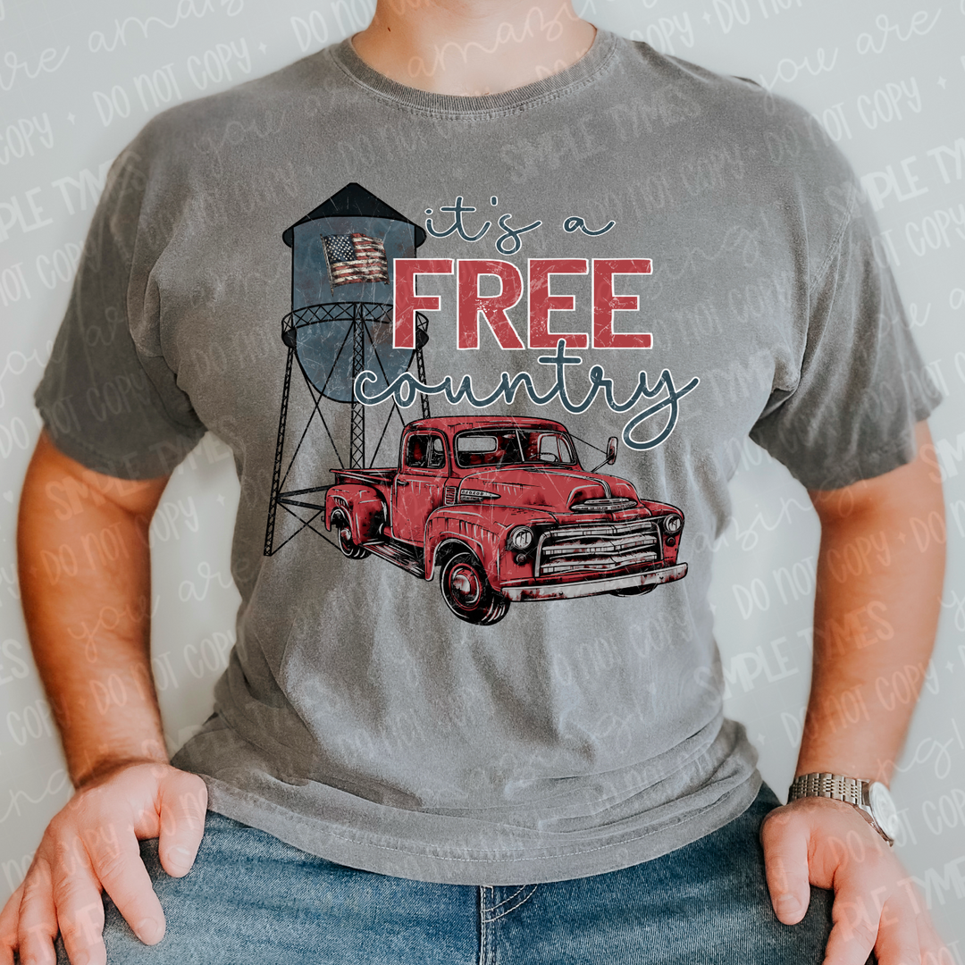 It's A Free Country DTF Print