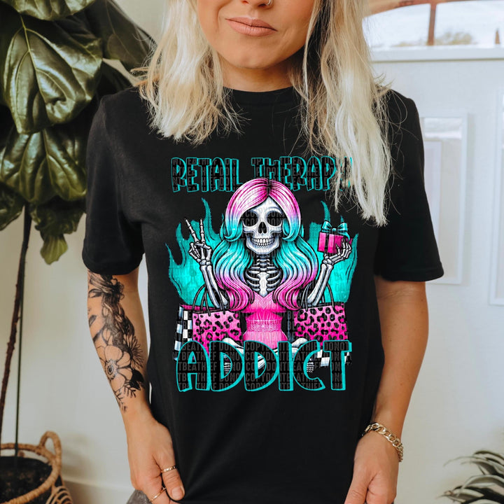 Retail Therapy Addict DTF Print