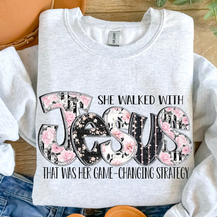 She Walked With Jesus DTF Print