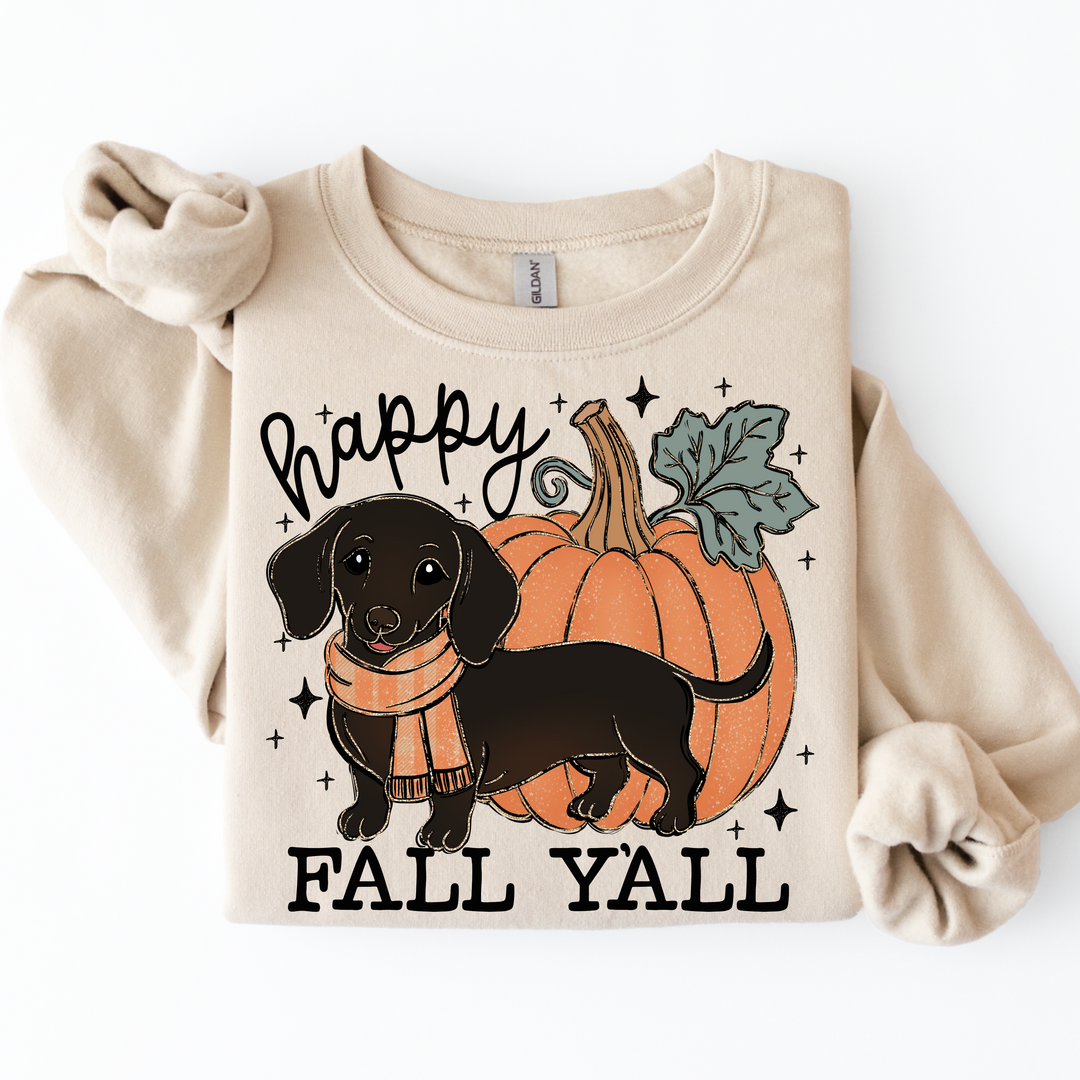 Happy Fall Ya'll Dark DTF Print