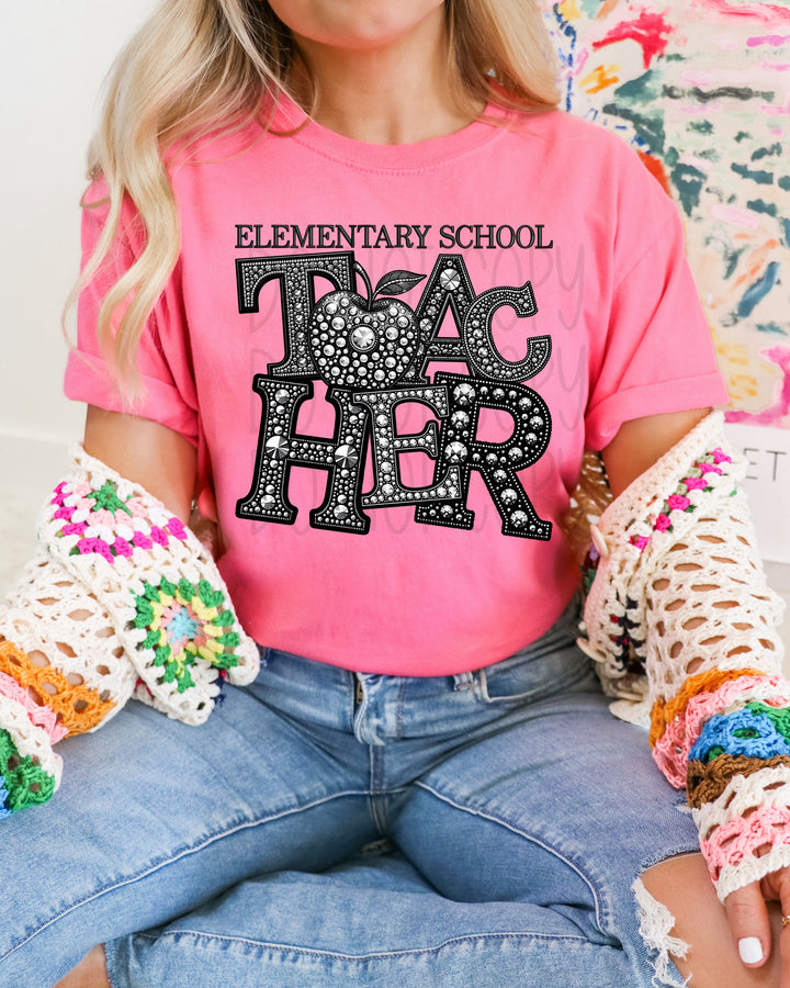 Rhinestone Teachers & School occupations DTF Print