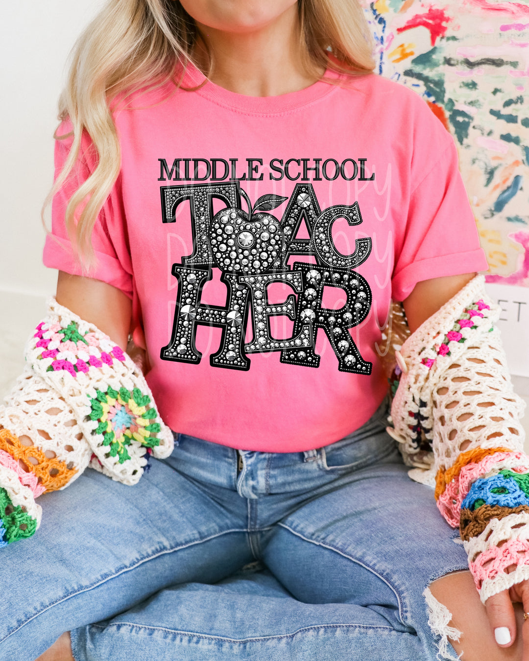 Rhinestone Teachers & School occupations DTF Print