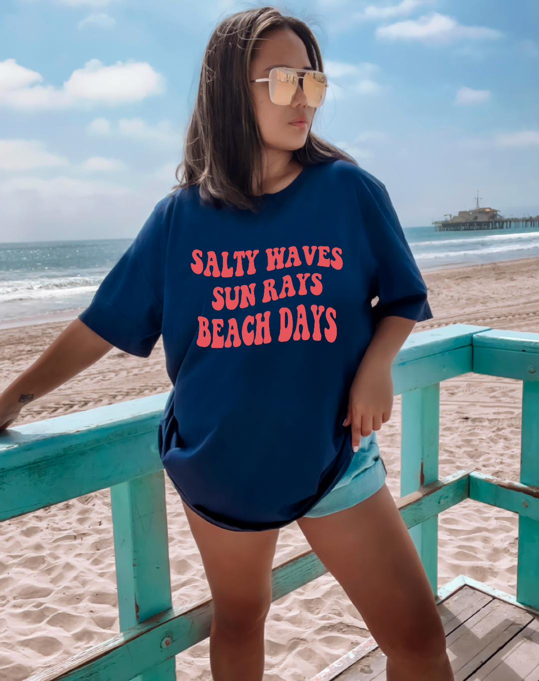 Salty Waves Sun Rays Beach Days DTF Print