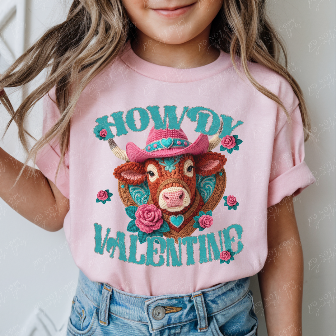 Howdy Valentine DTF Print