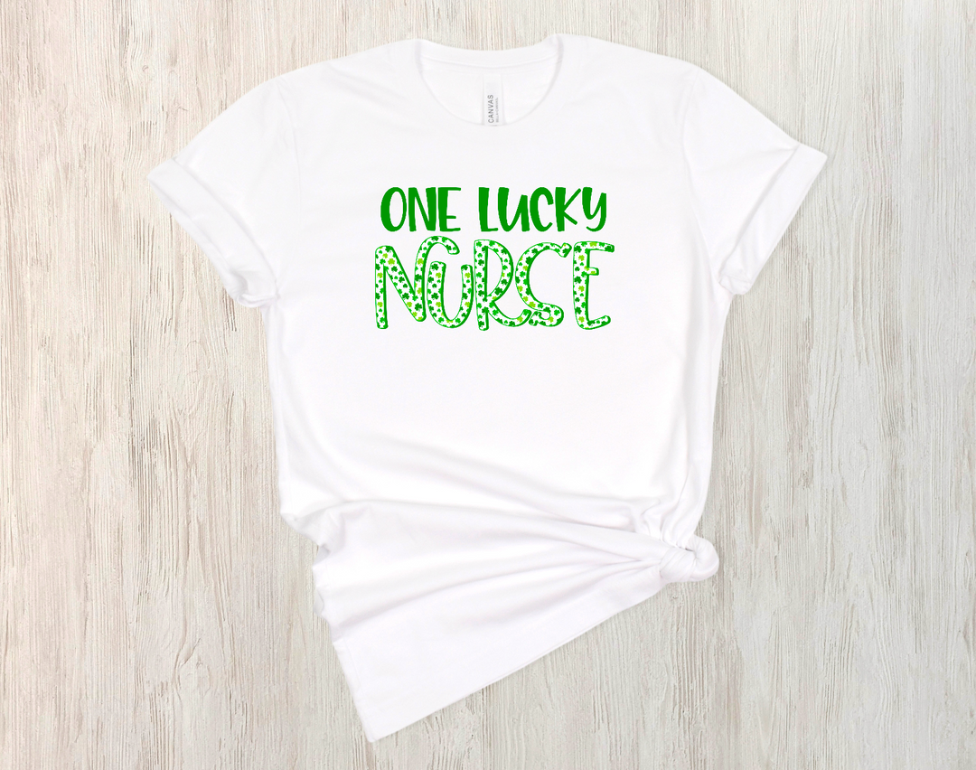 St Patrick’s Day One Lucky Nurse DTF Print