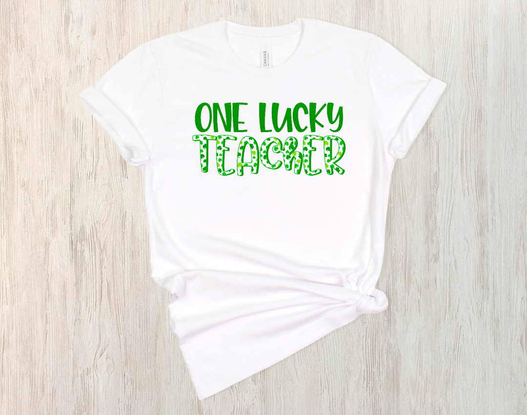 St Patrick’s Day One Lucky Teacher DTF Print