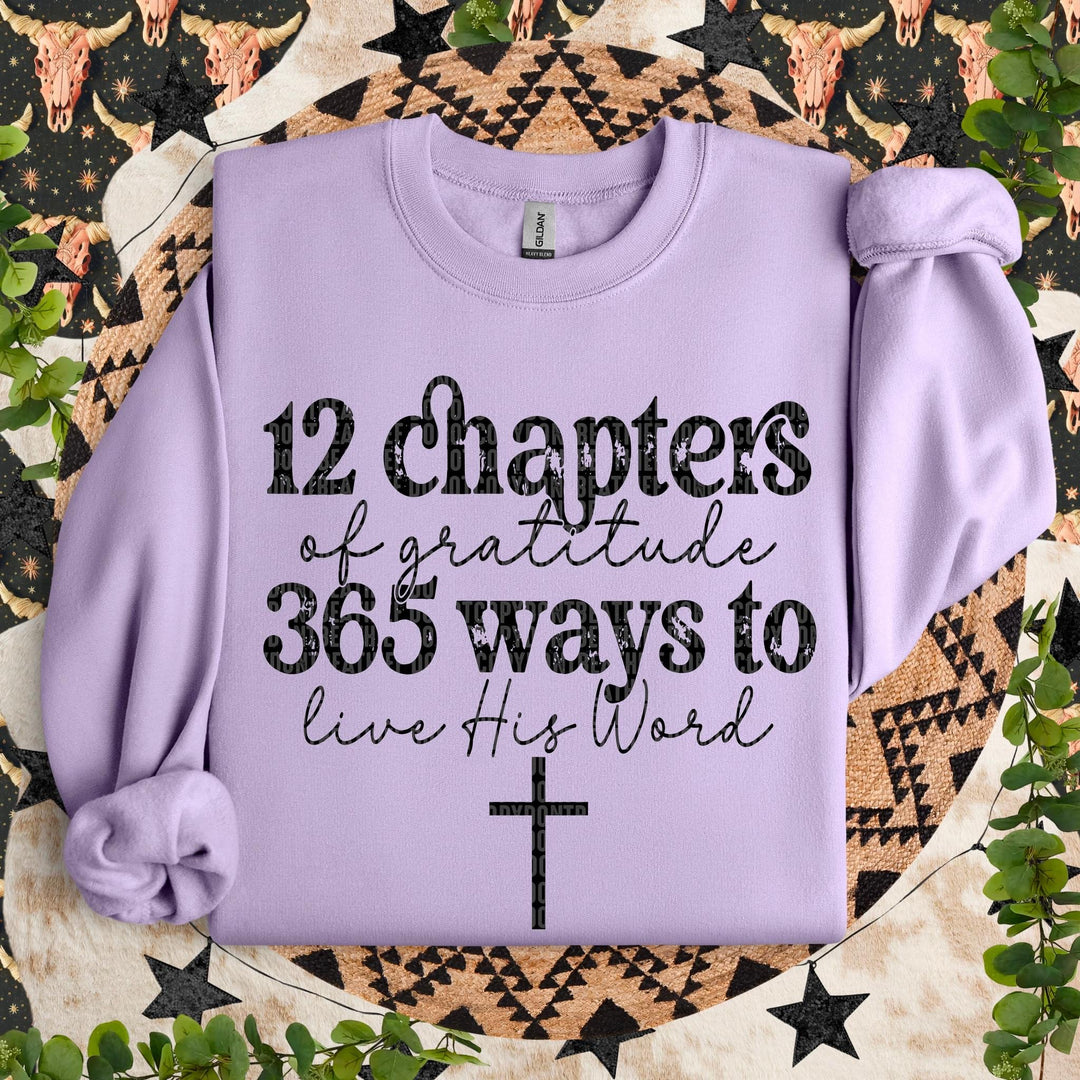 12 Chapters Of Gratitude DTF Print