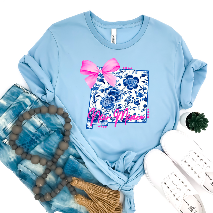 Blue Floral States DTF Print