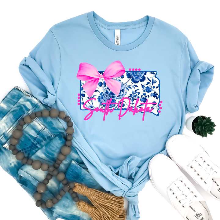 Blue Floral States DTF Print