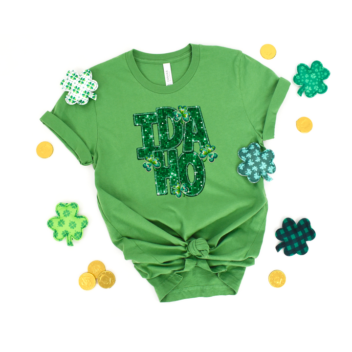 Shamrock States Faux Glitter DTF Print