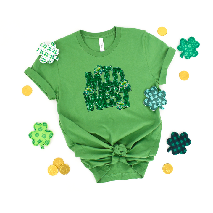 Shamrock Regions Faux Glitter DTF Print