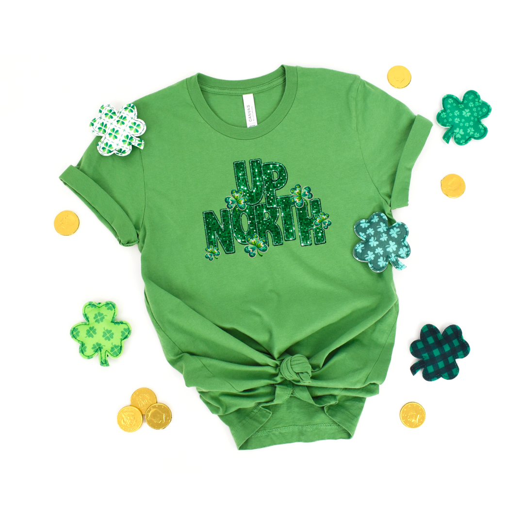 Shamrock Regions Faux Glitter DTF Print