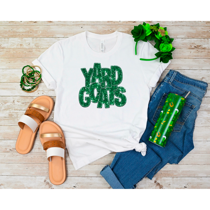 Green Faux Glitter Team Spirit Mascots DTF Print