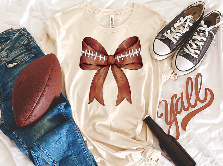 Football Bow DTF Print