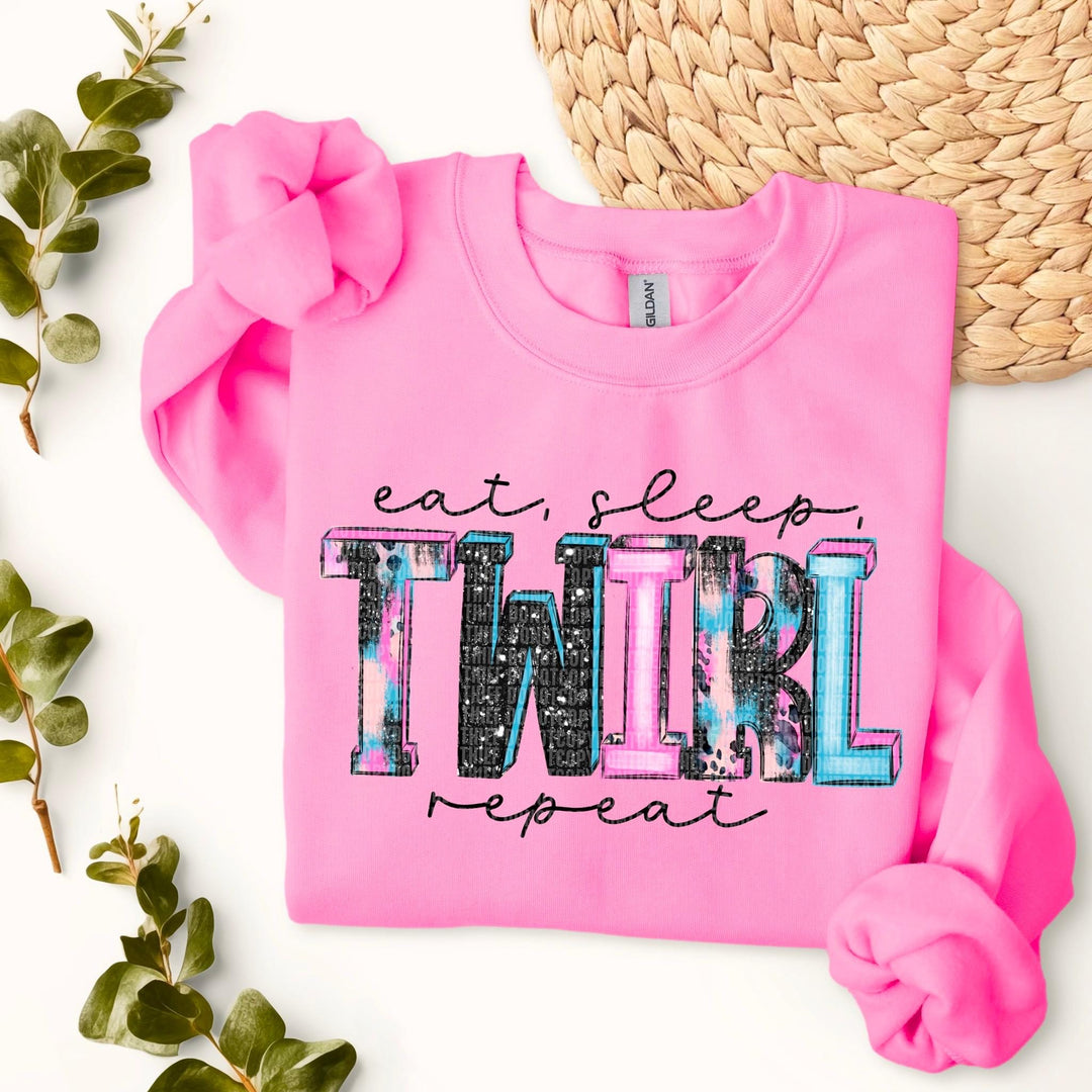 Eat, Sleep, Twirl, Repeat DTF Print