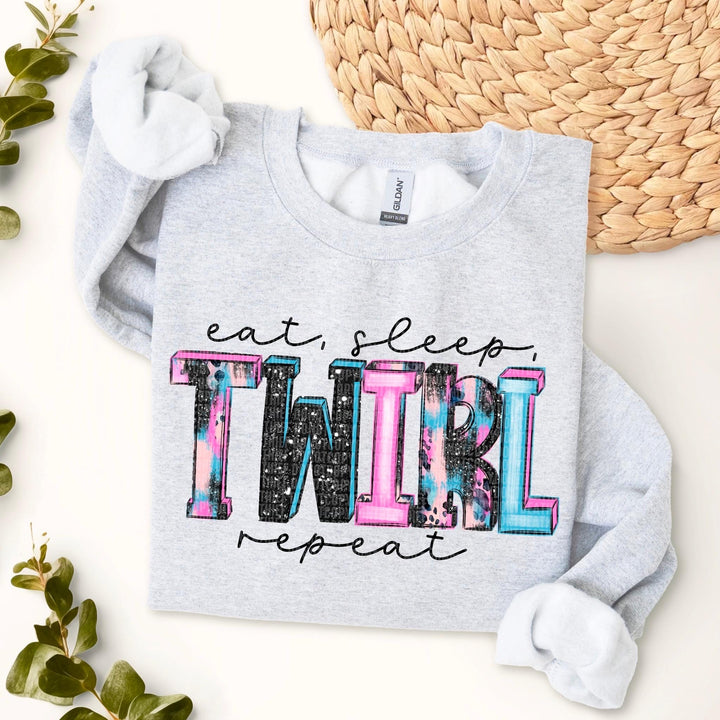 Eat, Sleep, Twirl, Repeat DTF Print