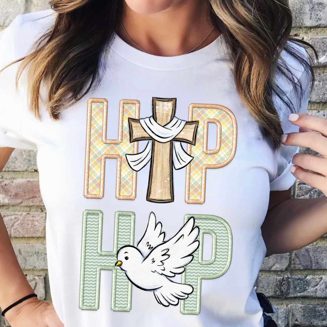 Hip Hop Dove Faux Embroidery DTF Print