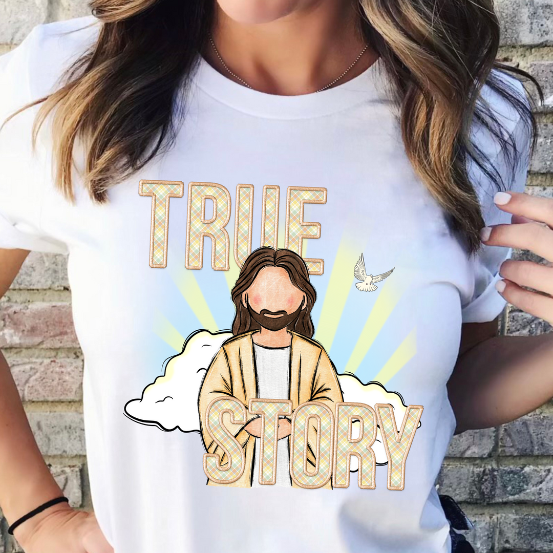 True Story Faux Embroidery DTF Print