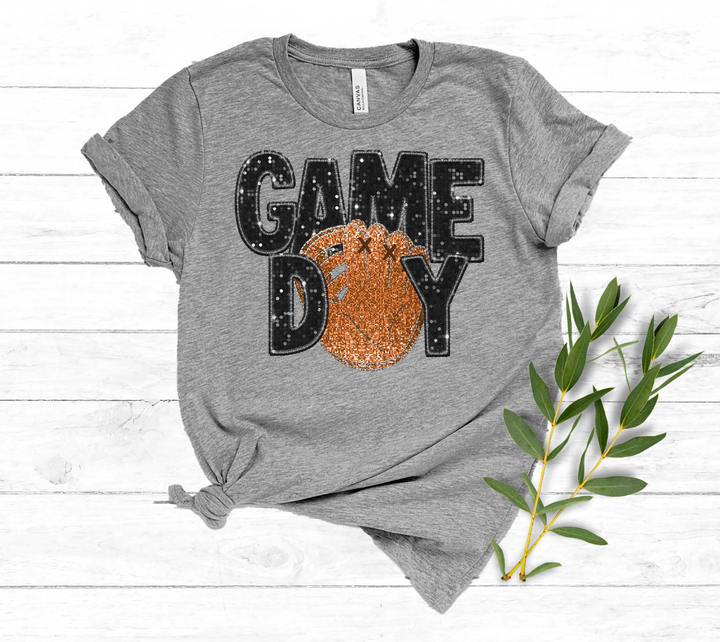 Game Day Glove Faux Glitter DTF Print