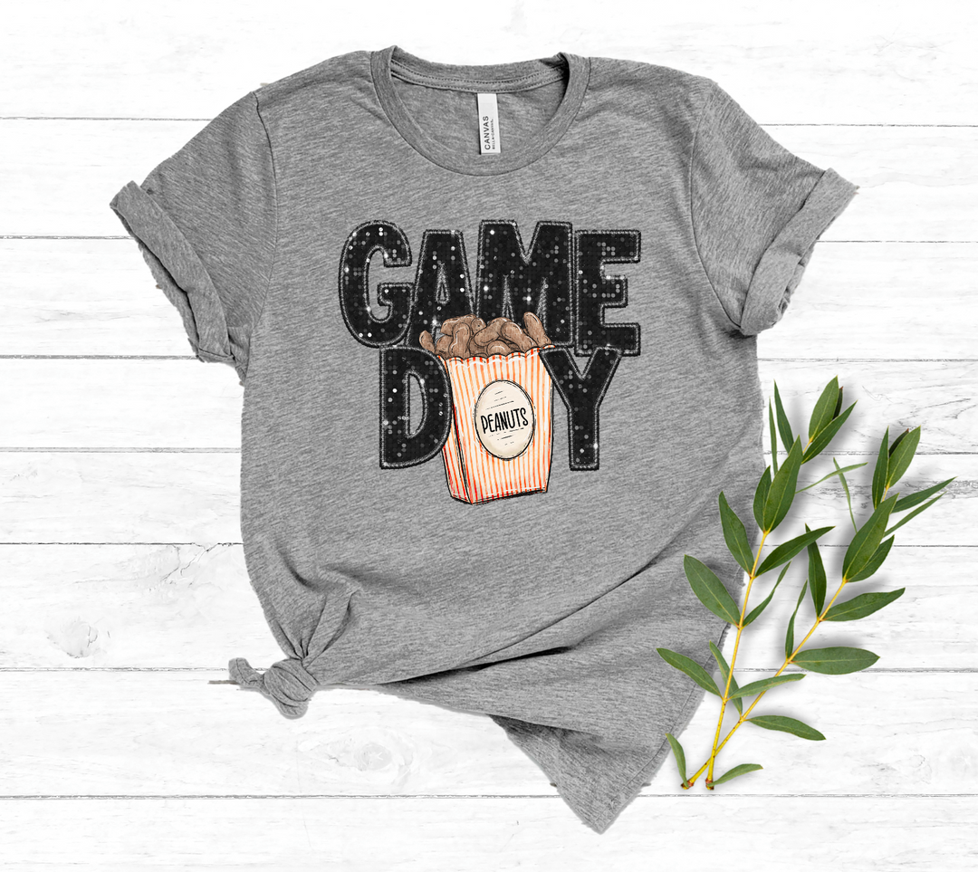 Game Day Peanuts Faux Glitter DTF Print