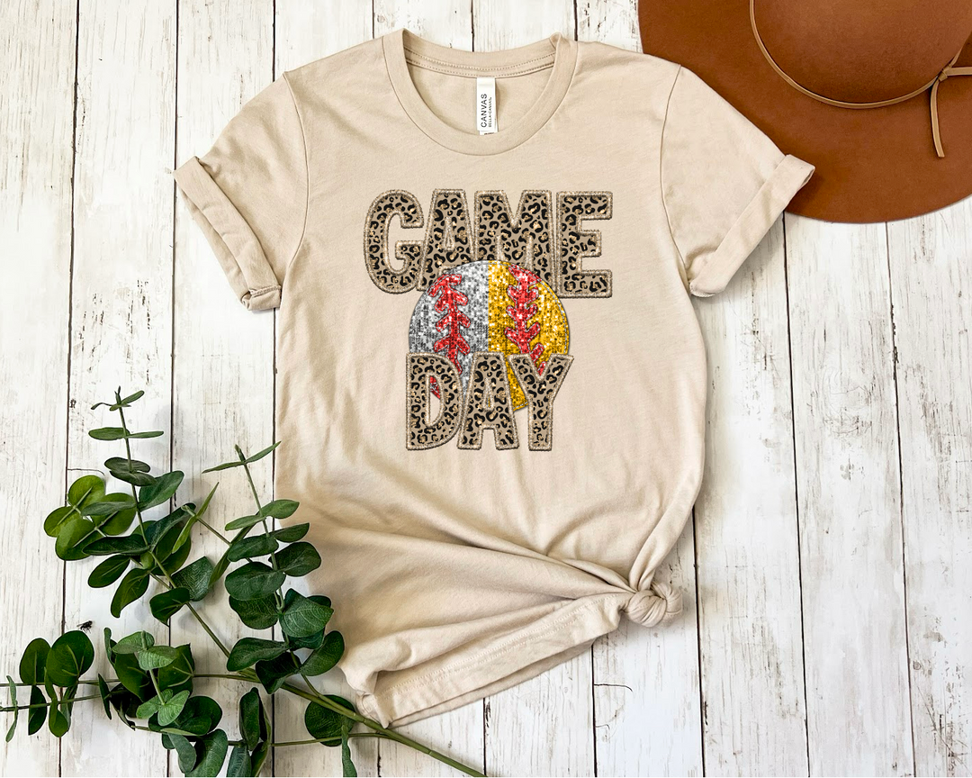 Game Day Ball Leopard DTF Print