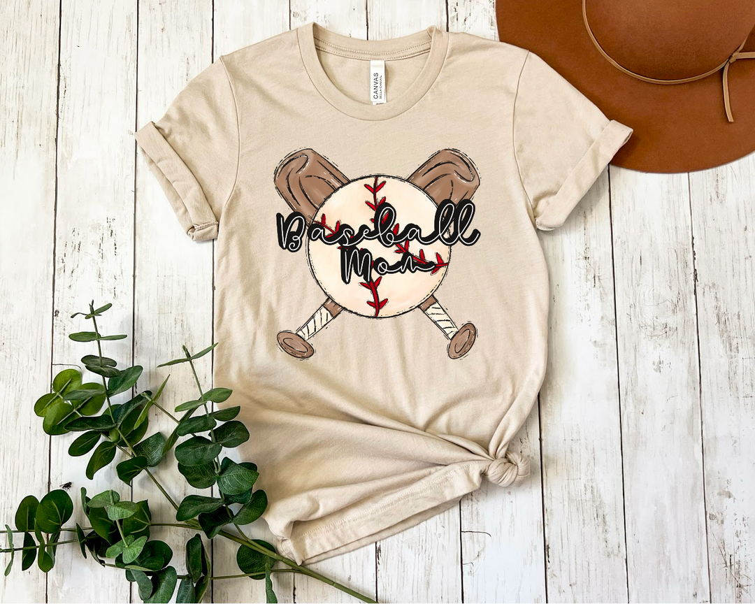 Baseball Mom with Bats DTF Print