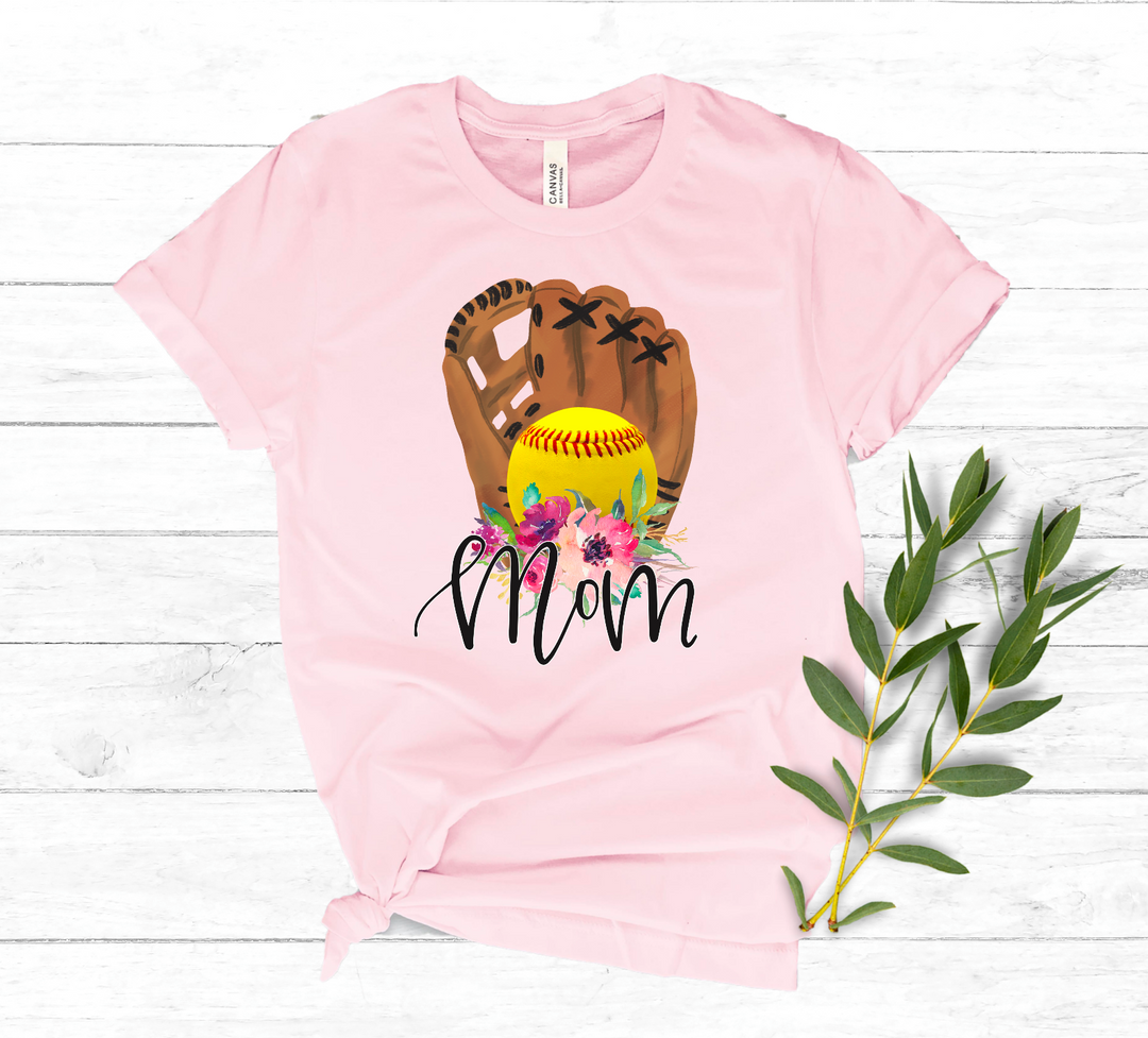 Softball Mom With Glove DTF Print