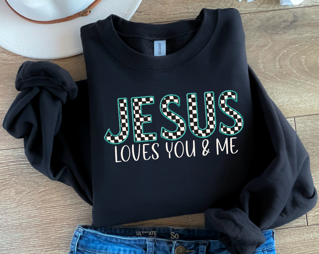 Jesus Loves You And Me DTF Print