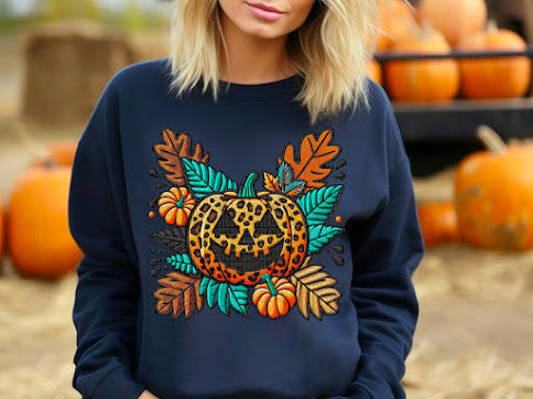 Leopard Pumpkin DTF Print