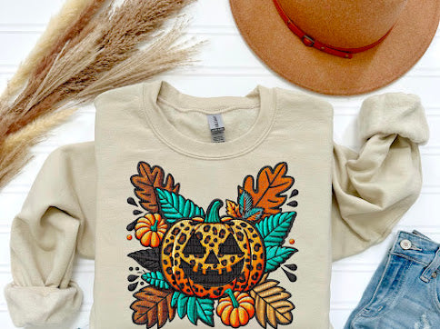 Leopard Pumpkin DTF Print