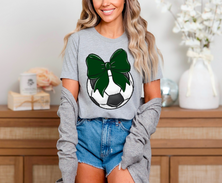 Bows and Balls Soccer DTF Print