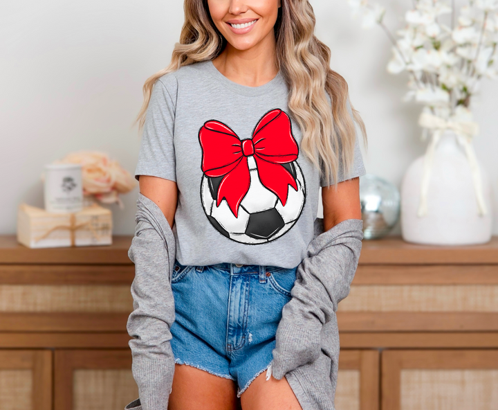 Bows and Balls Soccer DTF Print