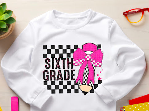 Bow Pencil Grades DTF Print