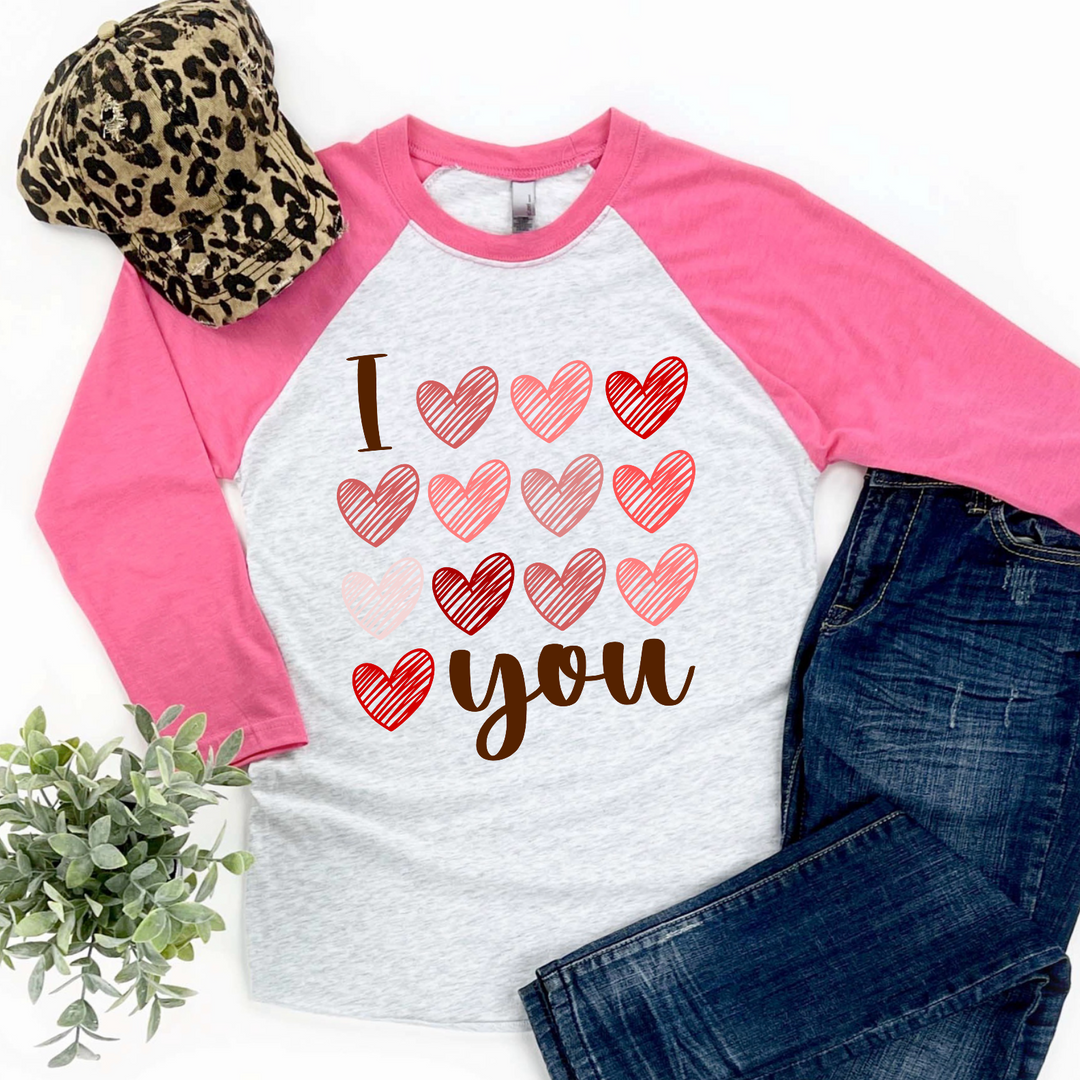 I Heart You DTF Print