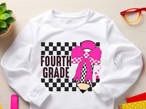 Bow Pencil Grades DTF Print