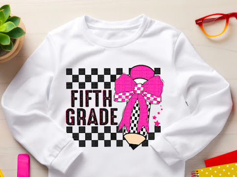 Bow Pencil Grades DTF Print