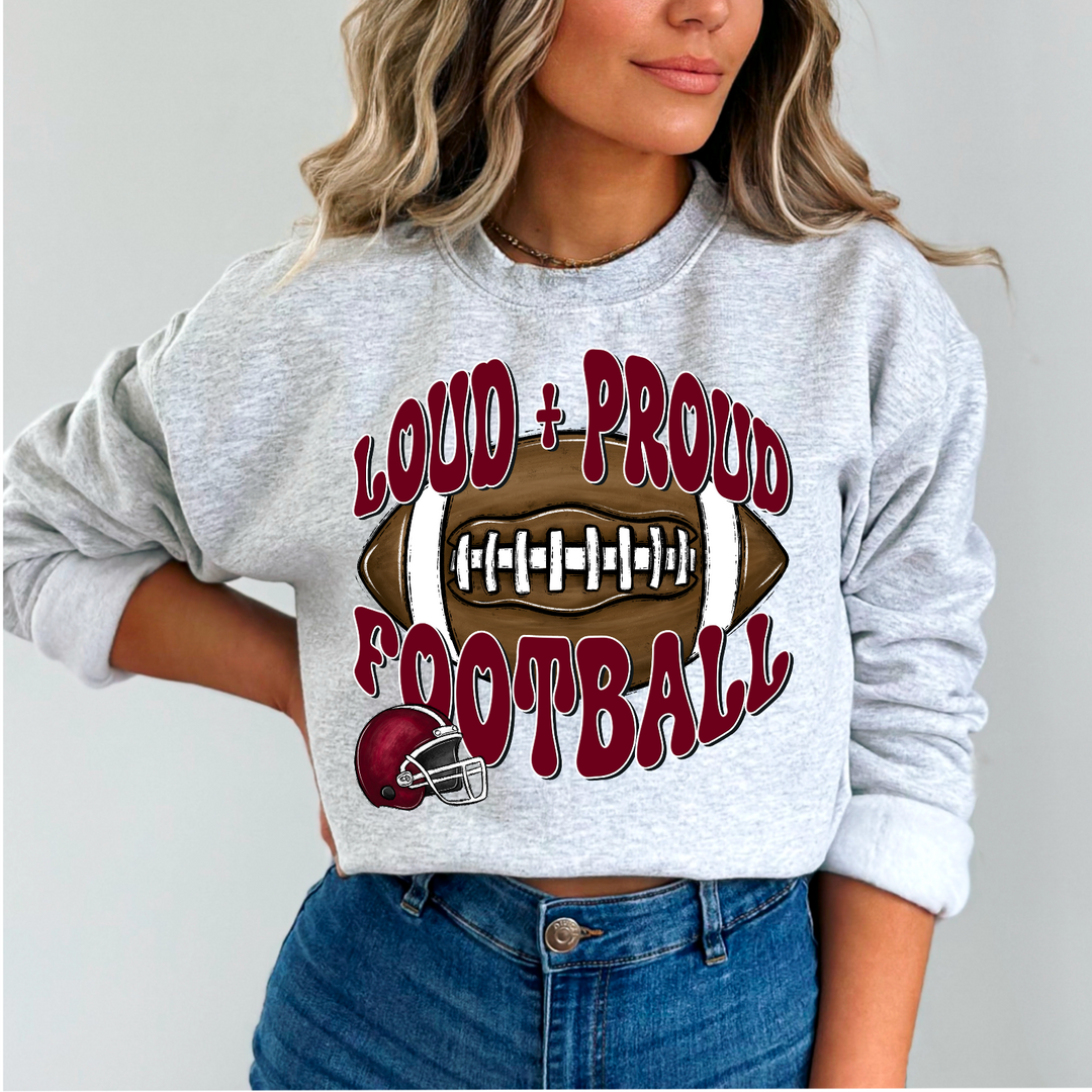 Loud And Proud Football DTF Print