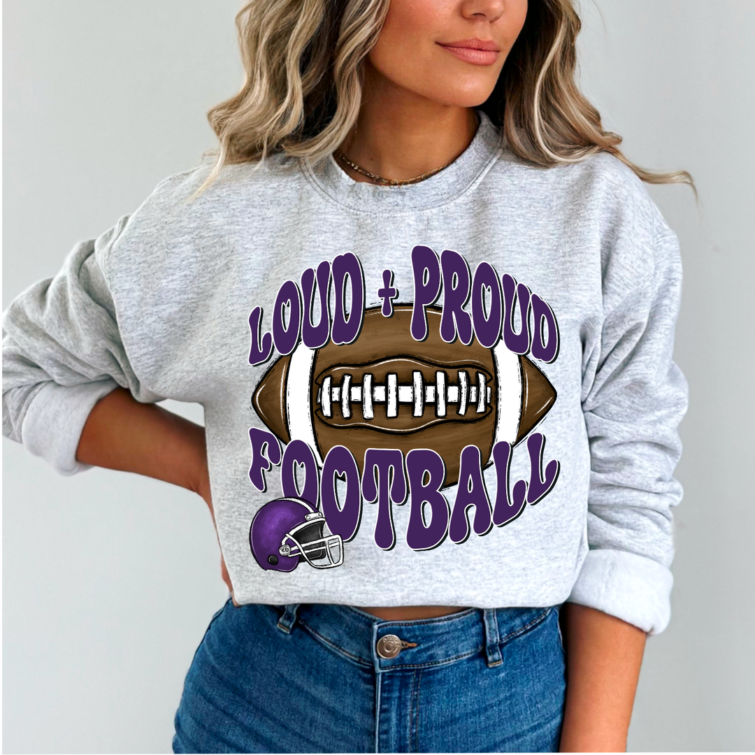 Loud And Proud Football DTF Print