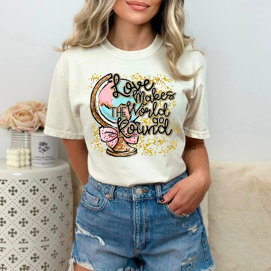 Love Makes The World Go Round DTF Print